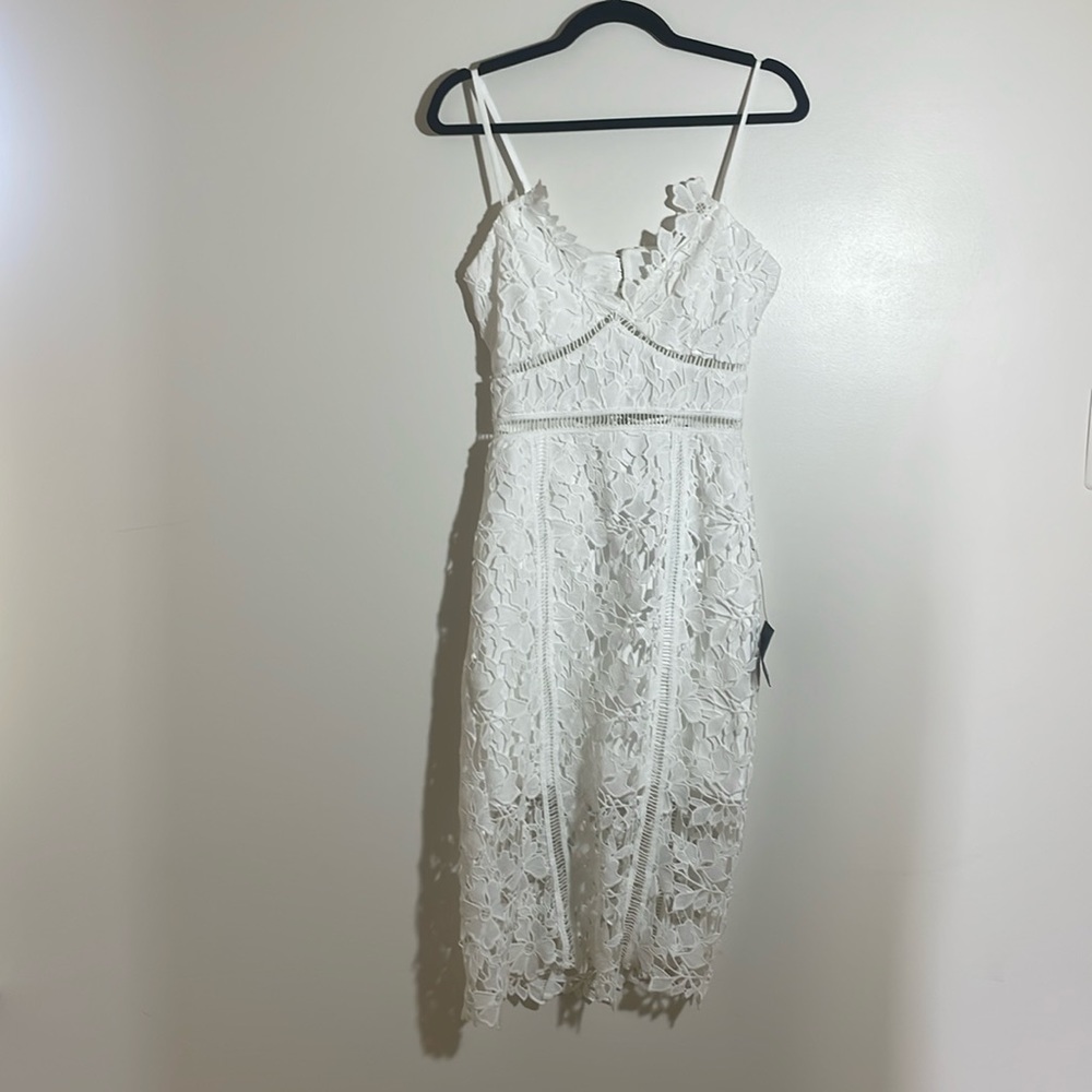 White Lace Lulus Cocktail Dress